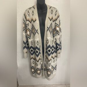 Ana’s long western Cardigan sweater